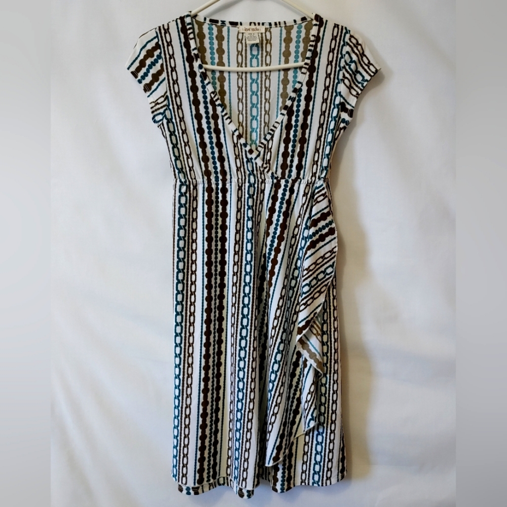 Love Rocks Vintage Faux Wrap Dress - Med